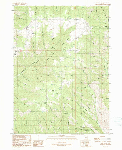 United States Geological Survey Bybee Knoll, UT (1990, 24000-Scale) digital map