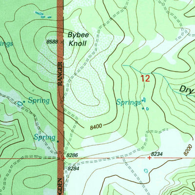 United States Geological Survey Bybee Knoll, UT (1998, 24000-Scale) digital map