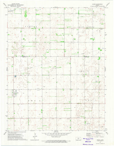 United States Geological Survey Byers, KS (1971, 24000-Scale) digital map