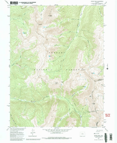 United States Geological Survey Byers Peak, CO (1957, 24000-Scale) digital map