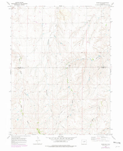 United States Geological Survey Byers SW, CO (1969, 24000-Scale) digital map
