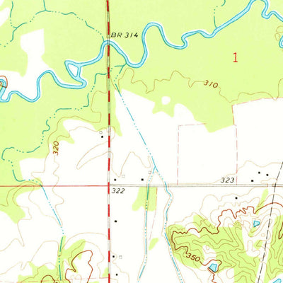 United States Geological Survey Byhalia NW, MS-TN (1971, 24000-Scale) digital map