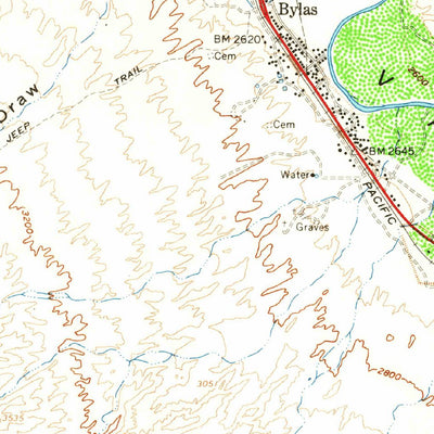United States Geological Survey Bylas, AZ (1960, 62500-Scale) digital map