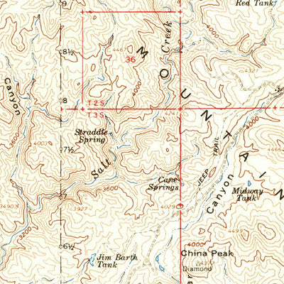 United States Geological Survey Bylas, AZ (1960, 62500-Scale) digital map