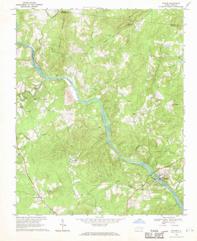 United States Geological Survey Bynum, NC (1968, 24000-Scale) digital map