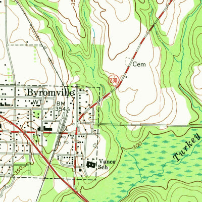 United States Geological Survey Byromville, GA (1972, 24000-Scale) digital map
