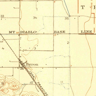 United States Geological Survey Byron, CA (1916, 62500-Scale) digital map