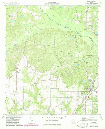 United States Geological Survey Byron, GA (1974, 24000-Scale) digital map