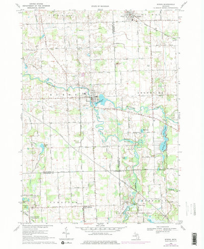 United States Geological Survey Byron, MI (1969, 24000-Scale) digital map