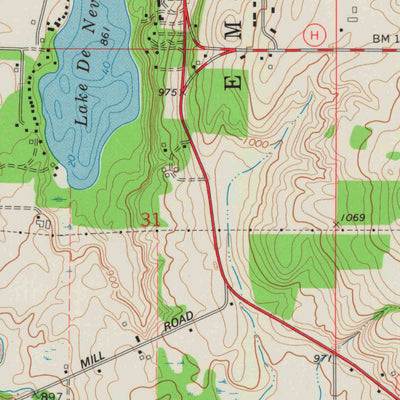 United States Geological Survey Byron, WI (1974, 24000-Scale) digital map