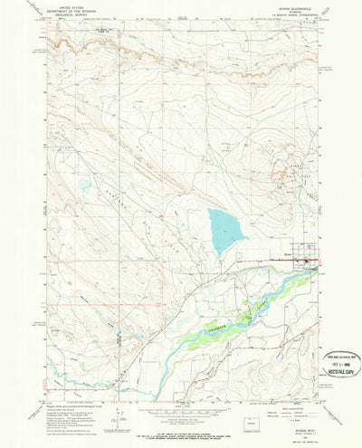 United States Geological Survey Byron, WY (1967, 24000-Scale) digital map