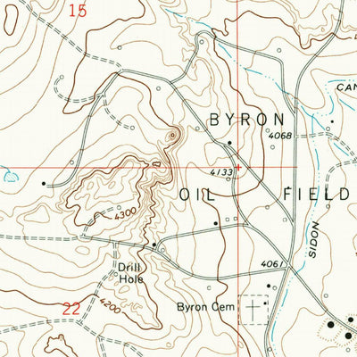 United States Geological Survey Byron, WY (1967, 24000-Scale) digital map