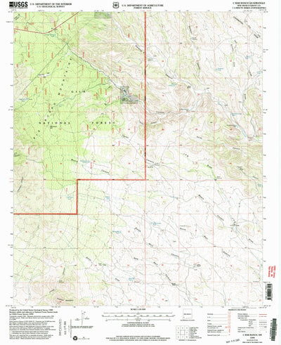 United States Geological Survey C Bar Ranch, NM (1999, 24000-Scale) digital map