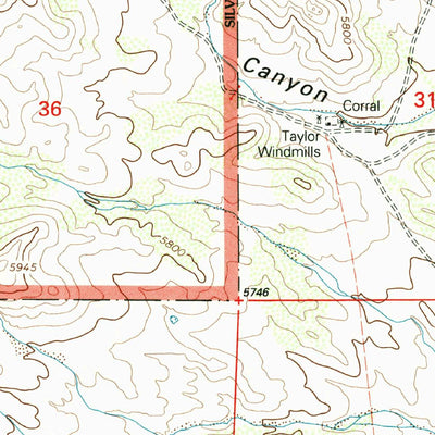 United States Geological Survey C Bar Ranch, NM (1999, 24000-Scale) digital map
