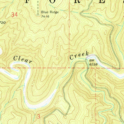 United States Geological Survey C.C. Cragin Reservoir, AZ (1965, 24000-Scale) digital map