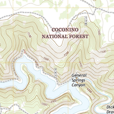 United States Geological Survey C.C. Cragin Reservoir, AZ (2021, 24000-Scale) digital map