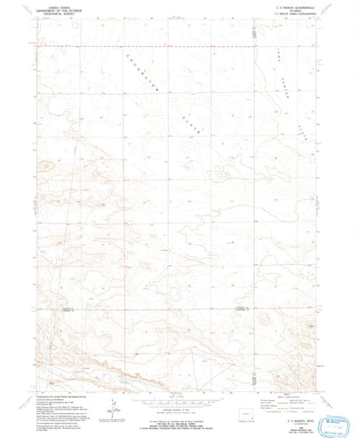 United States Geological Survey C S Ranch, WY (1963, 24000-Scale) digital map