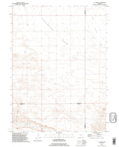 United States Geological Survey C S Ranch, WY (1990, 24000-Scale) digital map