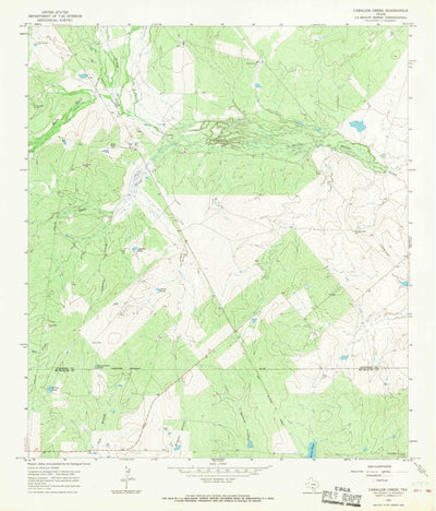 United States Geological Survey Caballos Creek, TX (1965, 24000-Scale) digital map