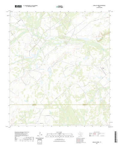 United States Geological Survey Caballos Creek, TX (2022, 24000-Scale) digital map