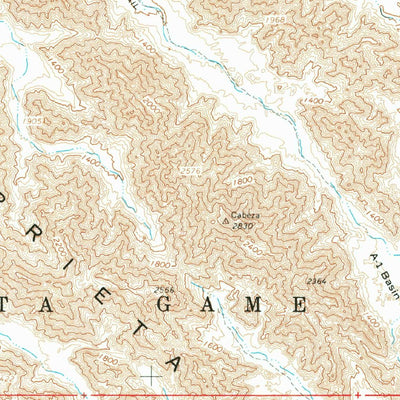 United States Geological Survey Cabeza Prieta Peak, AZ (1965, 62500-Scale) digital map