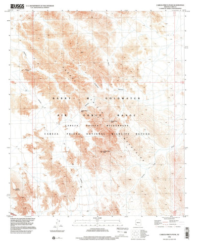 United States Geological Survey Cabeza Prieta Peak, AZ (1996, 24000-Scale) digital map