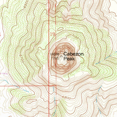 United States Geological Survey Cabezon Peak, NM (1961, 24000-Scale) digital map