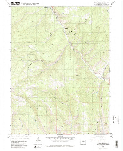 United States Geological Survey Cabin Creek, CO (1980, 24000-Scale) digital map