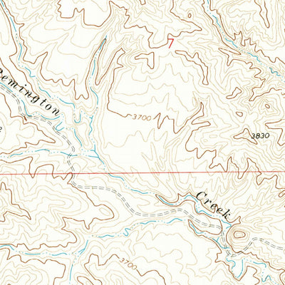 United States Geological Survey Cabin Creek NE, WY-MT (1971, 24000-Scale) digital map