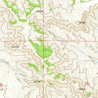 United States Geological Survey Cabin Creek NE, WY-MT (1971, 24000-Scale) digital map