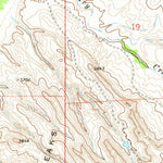United States Geological Survey Cabin Creek SE, WY (1971, 24000-Scale) digital map