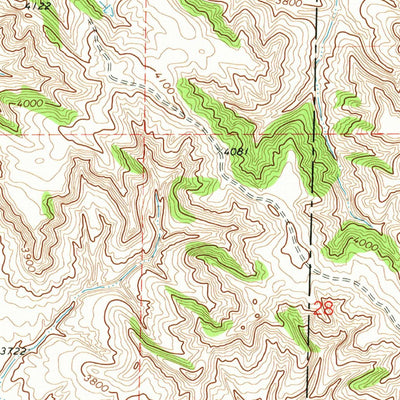 United States Geological Survey Cabin Creek SE, WY (1971, 24000-Scale) digital map