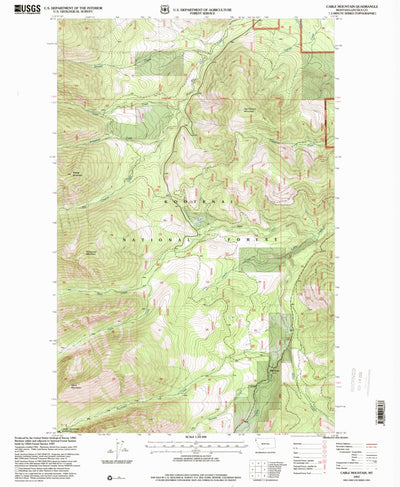 United States Geological Survey Cable Mountain, MT (1997, 24000-Scale) digital map