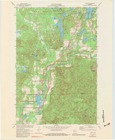 United States Geological Survey Cable, WI (1971, 24000-Scale) digital map