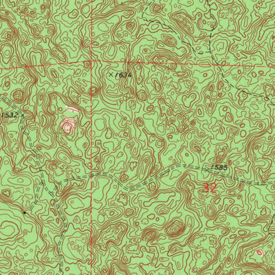 United States Geological Survey Cable, WI (1971, 24000-Scale) digital map