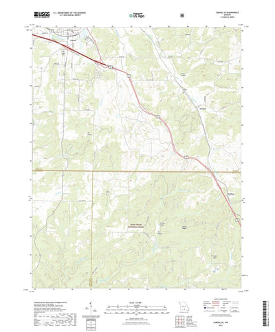 United States Geological Survey Cabool SE, MO (2021, 24000-Scale) digital map