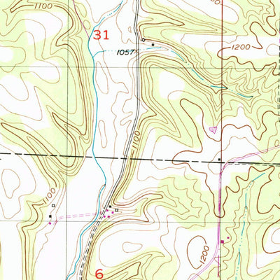 United States Geological Survey Cabool SW, MO (1950, 24000-Scale) digital map