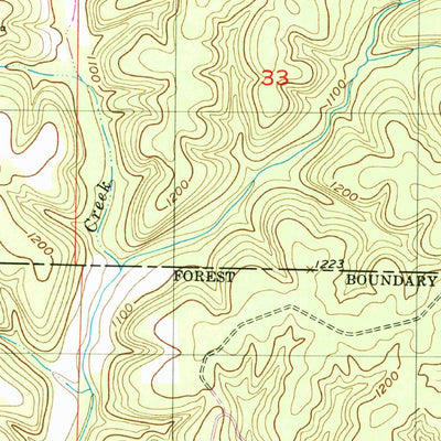 United States Geological Survey Cabool SW, MO (1950, 24000-Scale) digital map