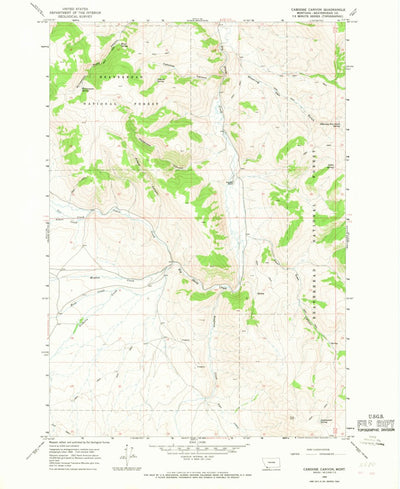 United States Geological Survey Caboose Canyon, MT (1965, 24000-Scale) digital map