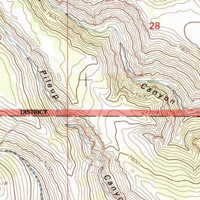 United States Geological Survey Caboose Canyon, MT (1997, 24000-Scale) digital map