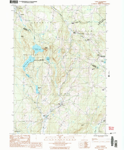 United States Geological Survey Cabot, VT (1986, 24000-Scale) digital map