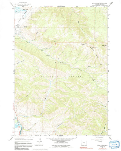 United States Geological Survey Cache Creek, WY (1965, 24000-Scale) digital map