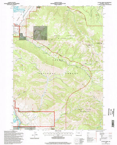 United States Geological Survey Cache Creek, WY (1996, 24000-Scale) digital map