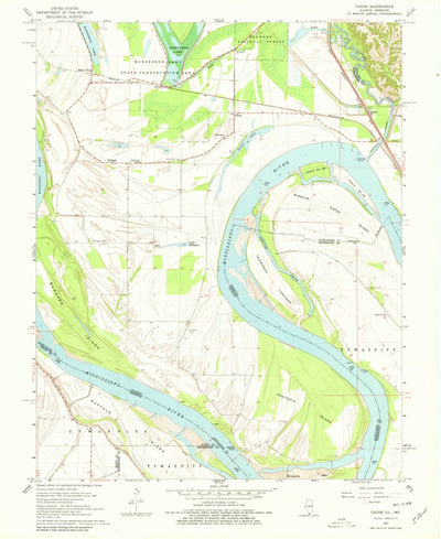 United States Geological Survey Cache, IL-MO (1967, 24000-Scale) digital map