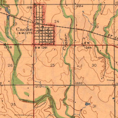 United States Geological Survey Cache, OK (1942, 62500-Scale) digital map