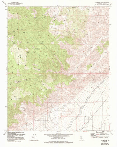 United States Geological Survey Cache Peak, CA (1973, 24000-Scale) digital map