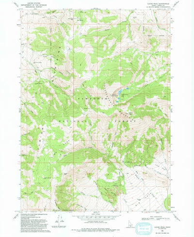 United States Geological Survey Cache Peak, ID (1968, 24000-Scale) digital map