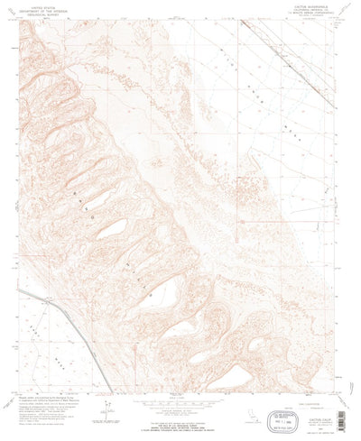 United States Geological Survey Cactus, CA (V3, 1963) digital map