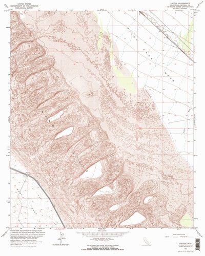 United States Geological Survey Cactus, CA (V4, 1963) digital map