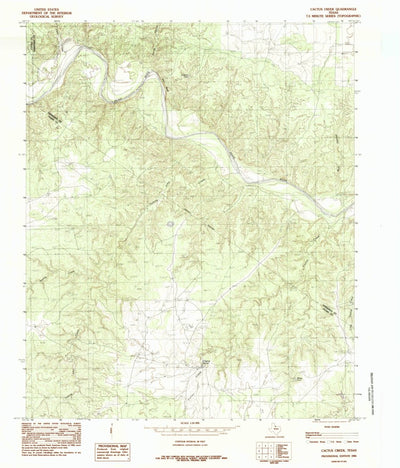 United States Geological Survey Cactus Creek, TX (1984, 24000-Scale) digital map